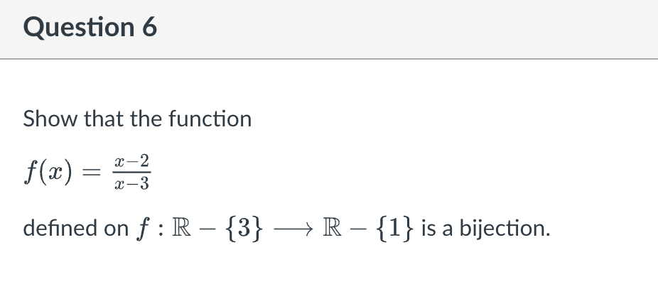 Solved Show That The Function F X X−3x−2 Defined On