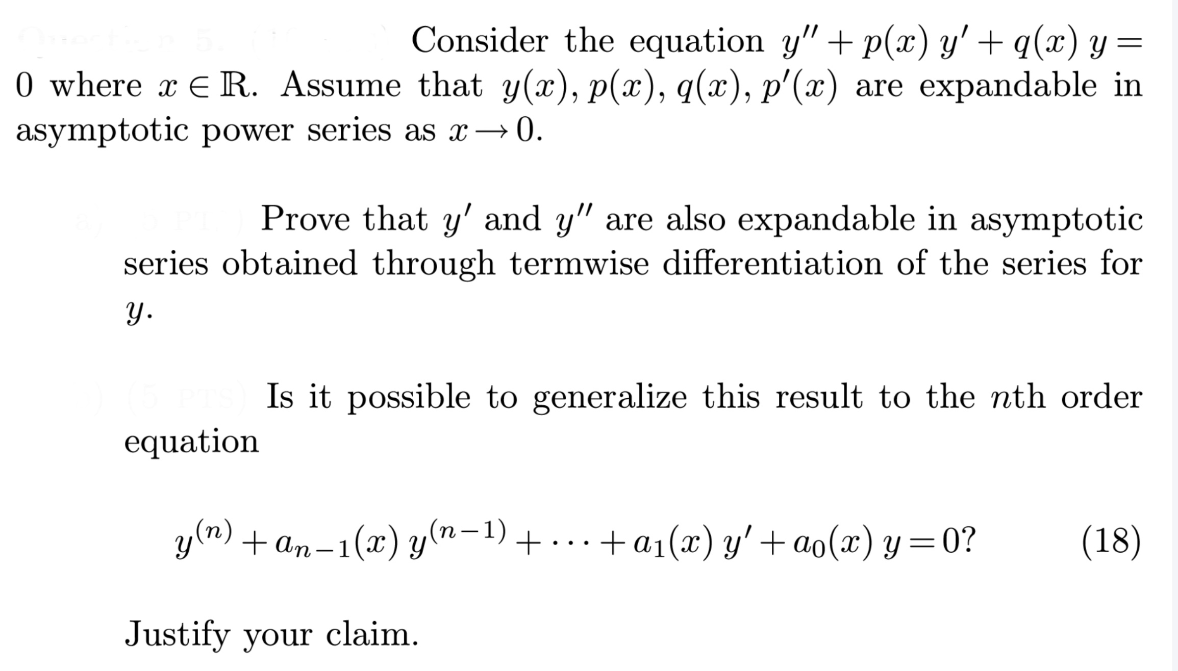 Solved Consider The Equation Y P X Y Q X Y 0 ﻿where Xinr