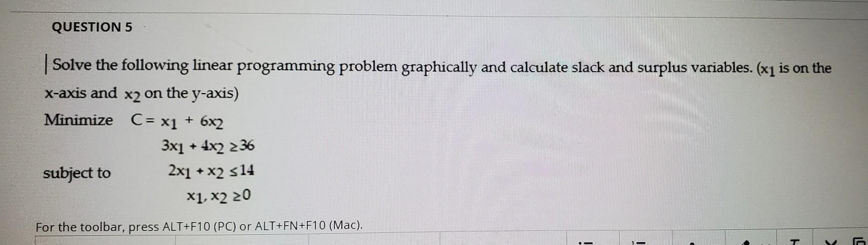 Solved QUESTION 5 | Solve the following linear programming | Chegg.com