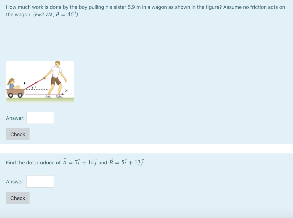 Solved How Much Work Is Done By The Boy Pulling His Sister | Chegg.com