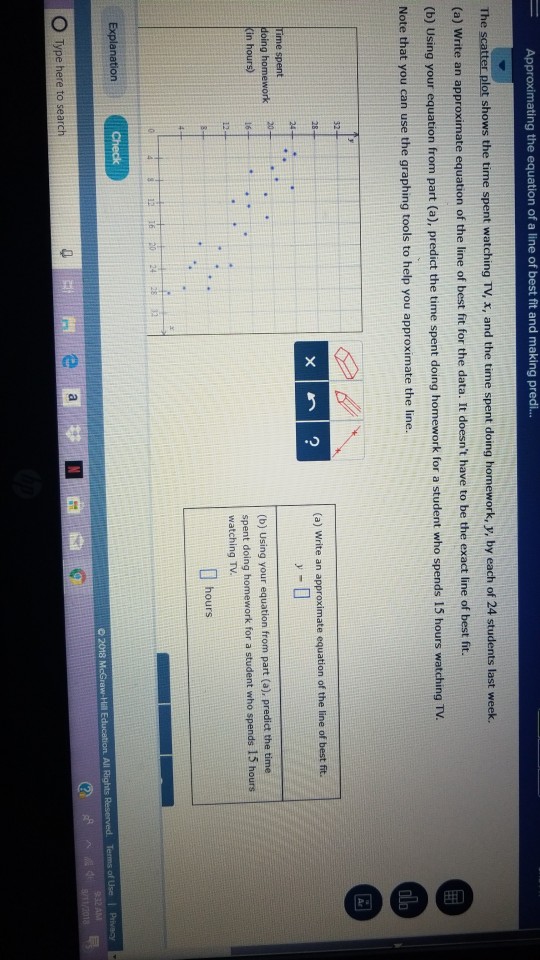 Solved Sh -Approximating the equation of a line of best fit | Chegg.com