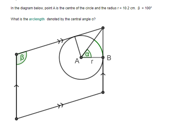 Solved In the diagram below, point A is the centre of the | Chegg.com