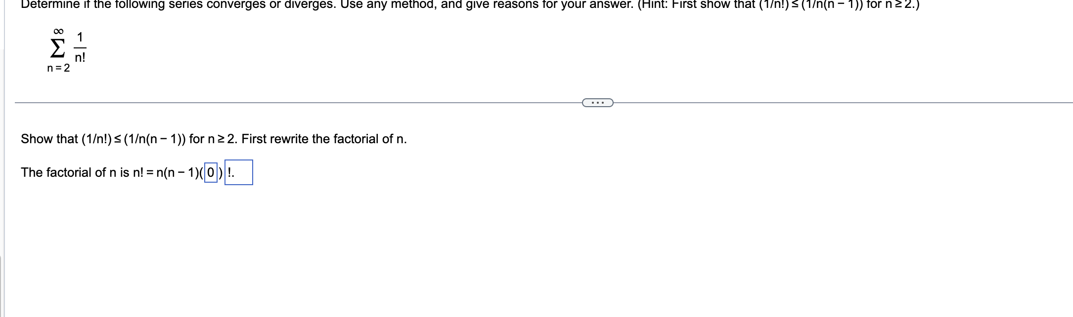 summation of 1 n factorial from 1 to n