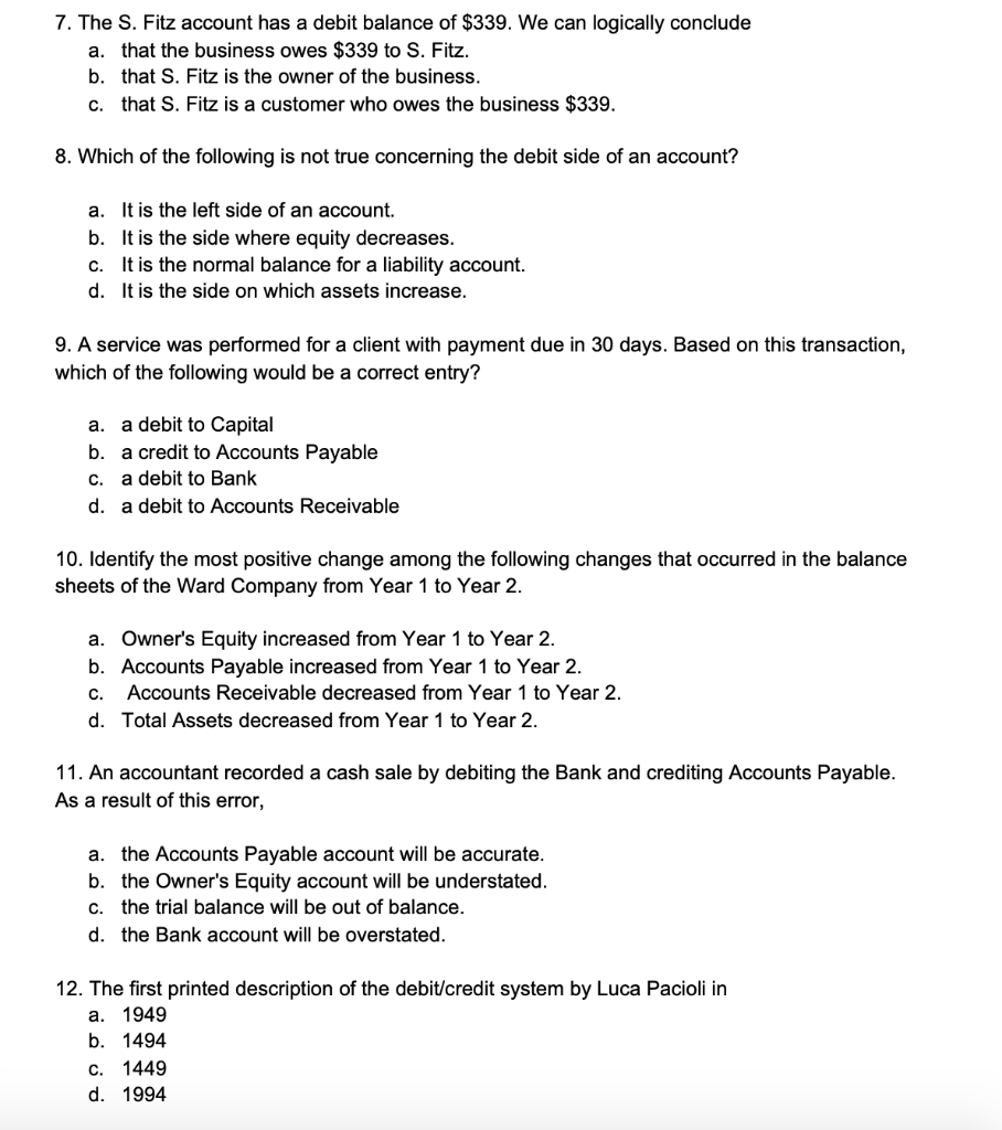 Solved 1. Which of the following transactions would increase | Chegg.com