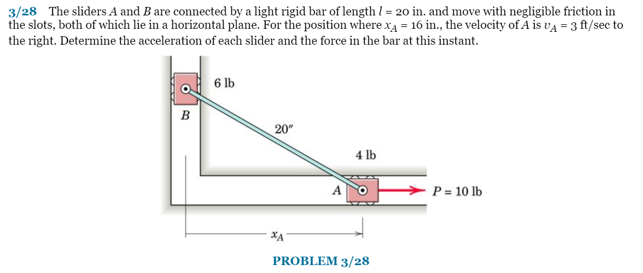 3 28 The Sliders A And B Are Connected By A Light Chegg Com