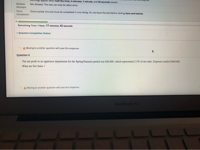 Solved of hour and 30 minutes This test will save and submit | Chegg.com