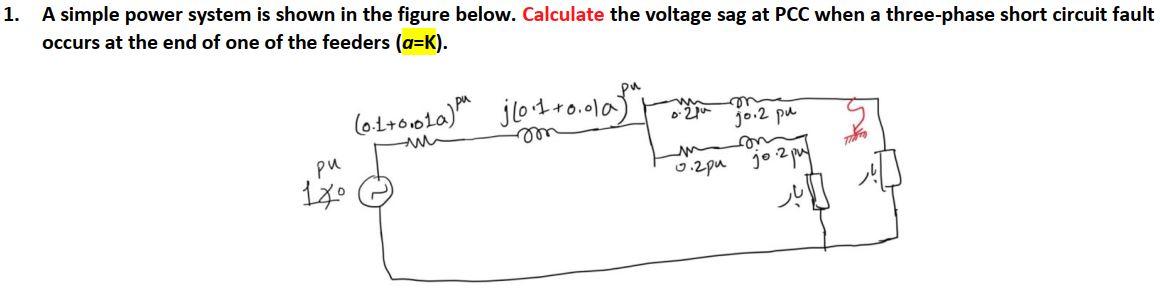 Solved A simple power system is shown in the figure below. | Chegg.com