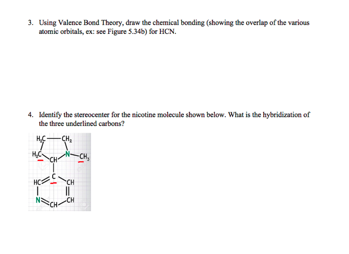 Solved 3. Using Valence Bond Theory, draw the chemical | Chegg.com