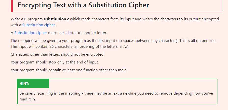 Encrypting Text with a Substitution Cipher Nrite a C | Chegg.com