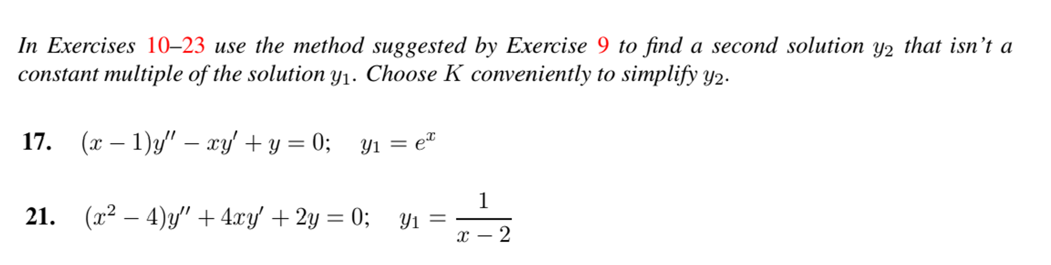 Solved In Exercises 10-23 use the method suggested by | Chegg.com