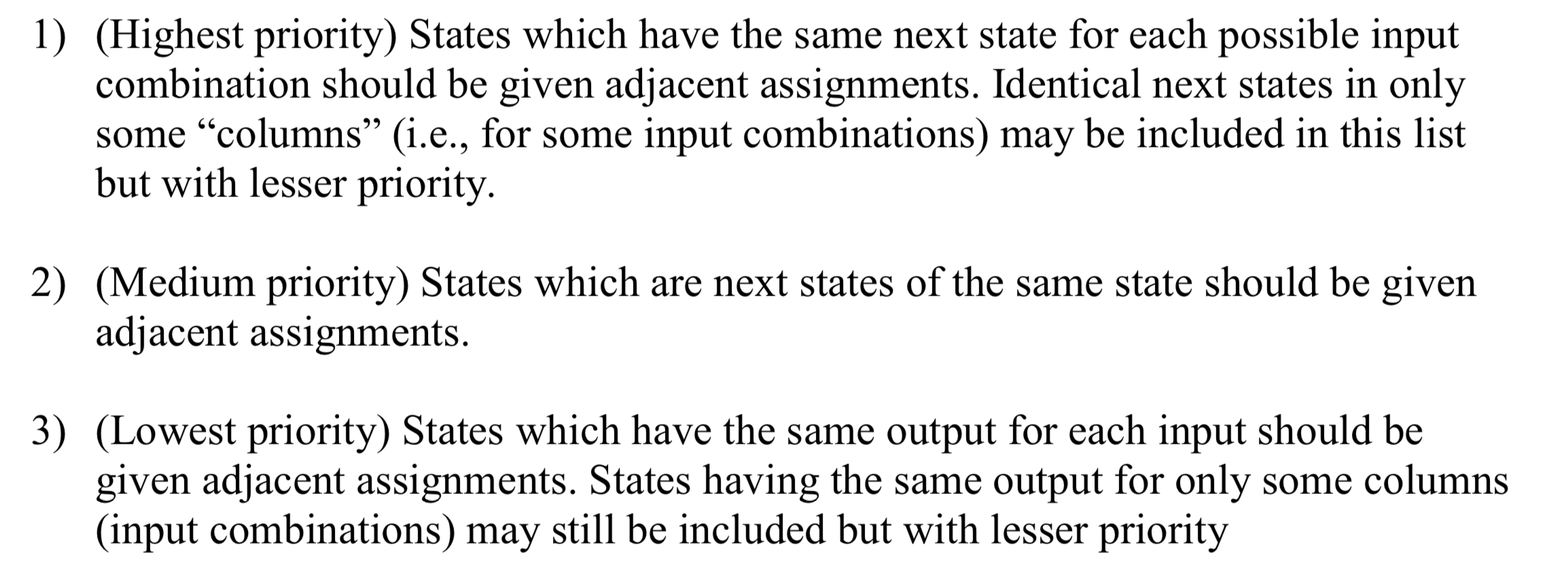 Solved For The State Table Shown, Show How You Arrive At An | Chegg.com