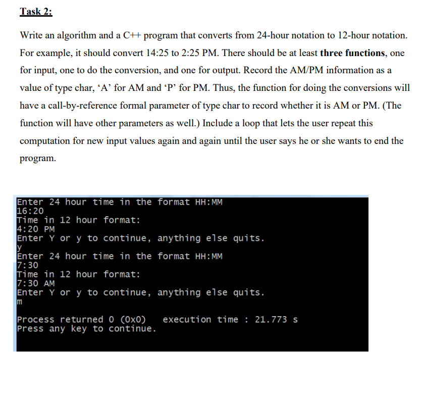 Solved Task 2 Write An Algorithm And A C Program That Chegg Com