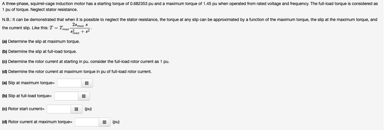 What is the difference between maximum torque and full load torque