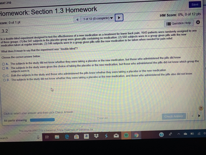 homework section 1.3 statistics