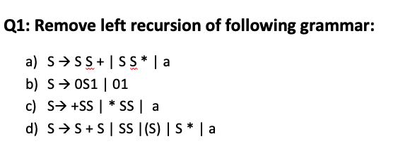 removing left recursion from context-free grammars