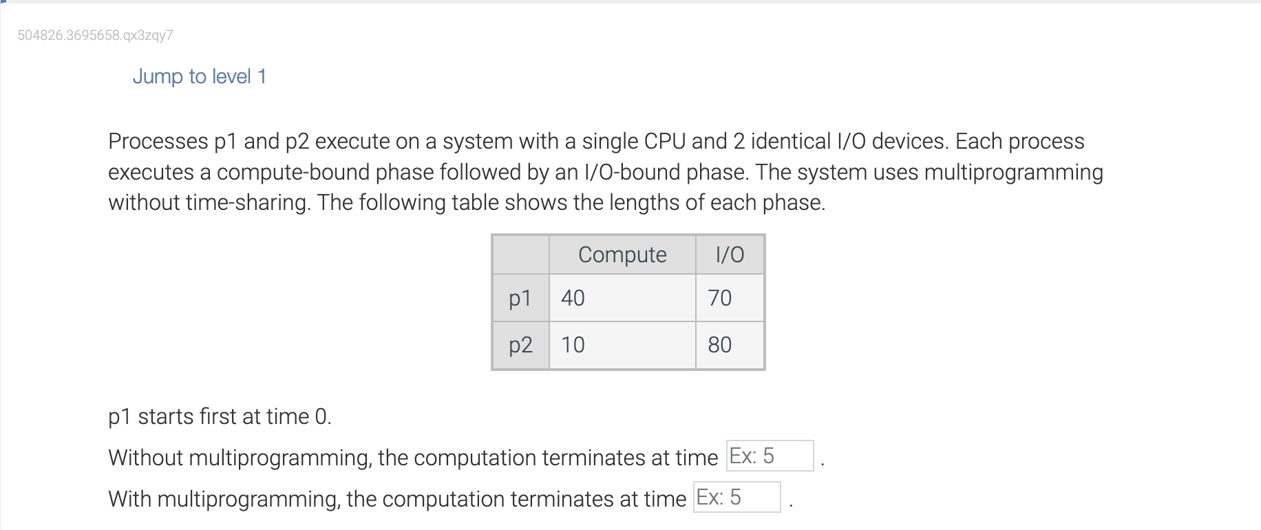 Solved Processes P1 And P2 Execute On A System With A Single | Chegg.com