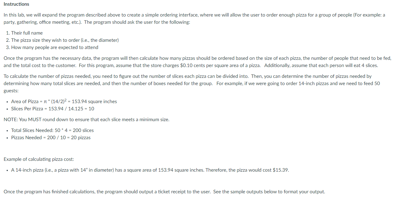 Solved In this lab, we will expand the program described | Chegg.com