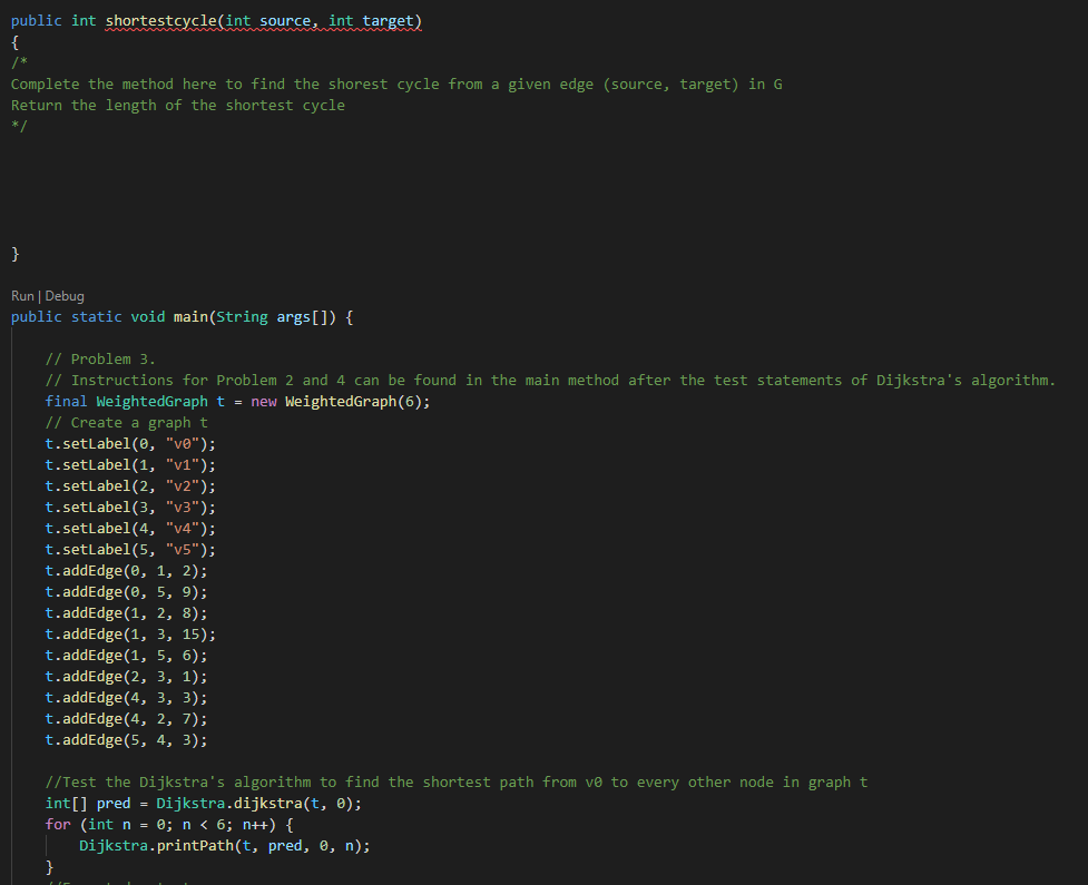 Solved Given The Following Code, Complete The Method Here To | Chegg.com