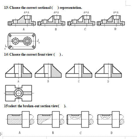 Solved 8\ Choose the correct left view ( ). ∣9\ Choose the | Chegg.com