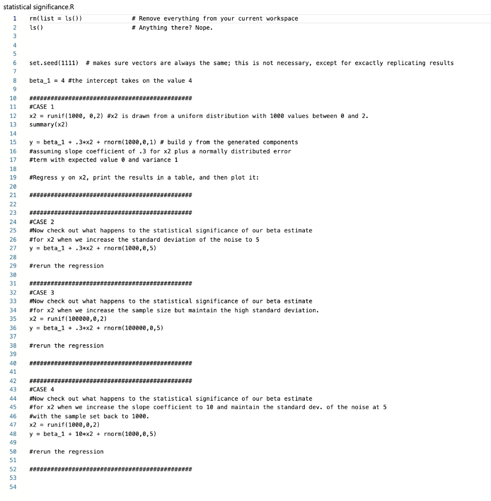 statistical significance.R 1 rm(list = ls()) ) # | Chegg.com