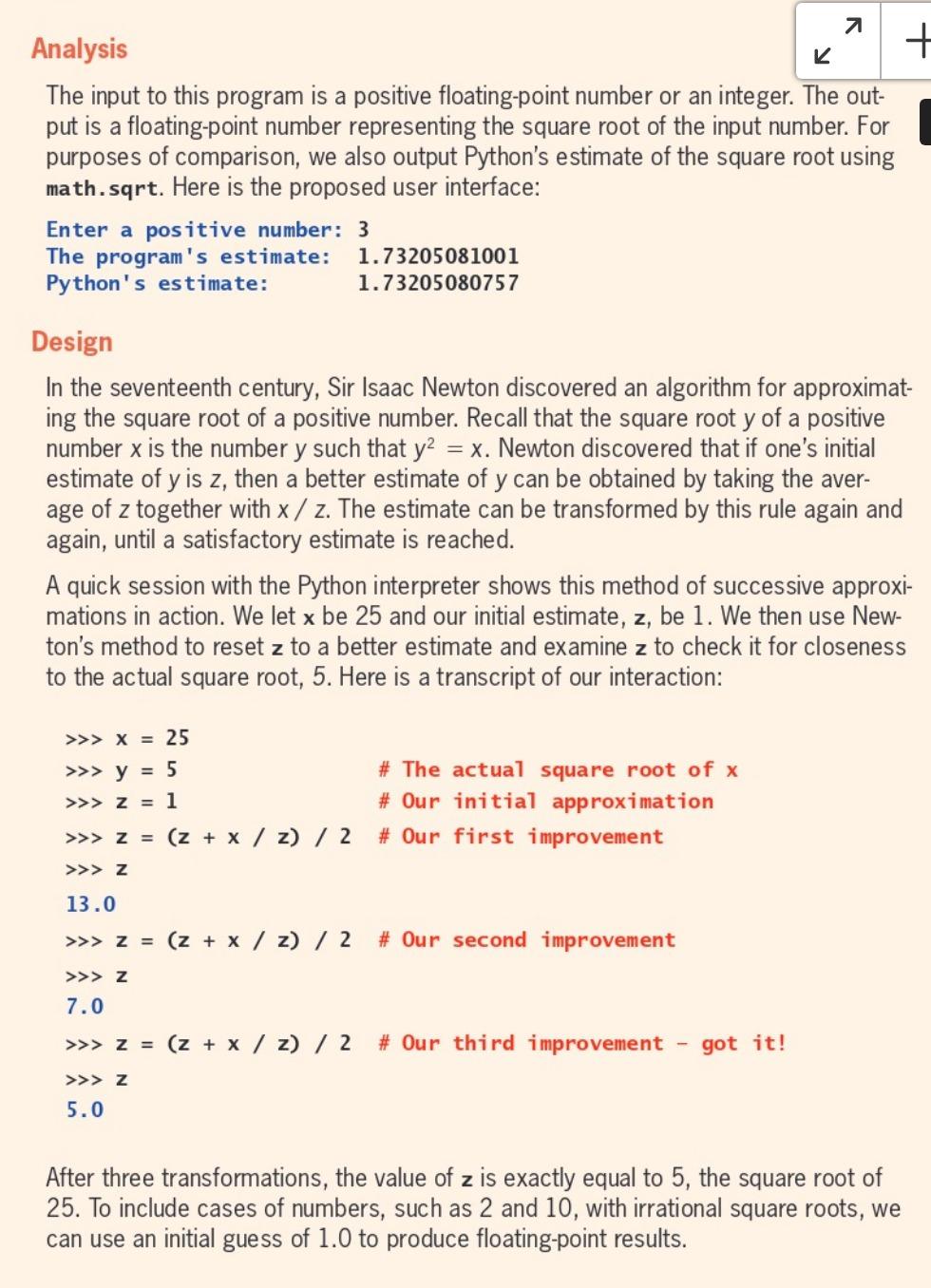 Solved CASE STUDY: Approximating Square Roots Users of | Chegg.com