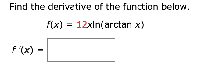 Solved Find the derivative of the function below. f(x) = | Chegg.com