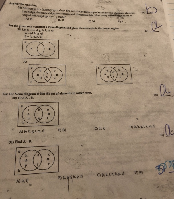 Solved Answer The Question. 23) Anna Goes To A Frozen Yogurt | Chegg.com