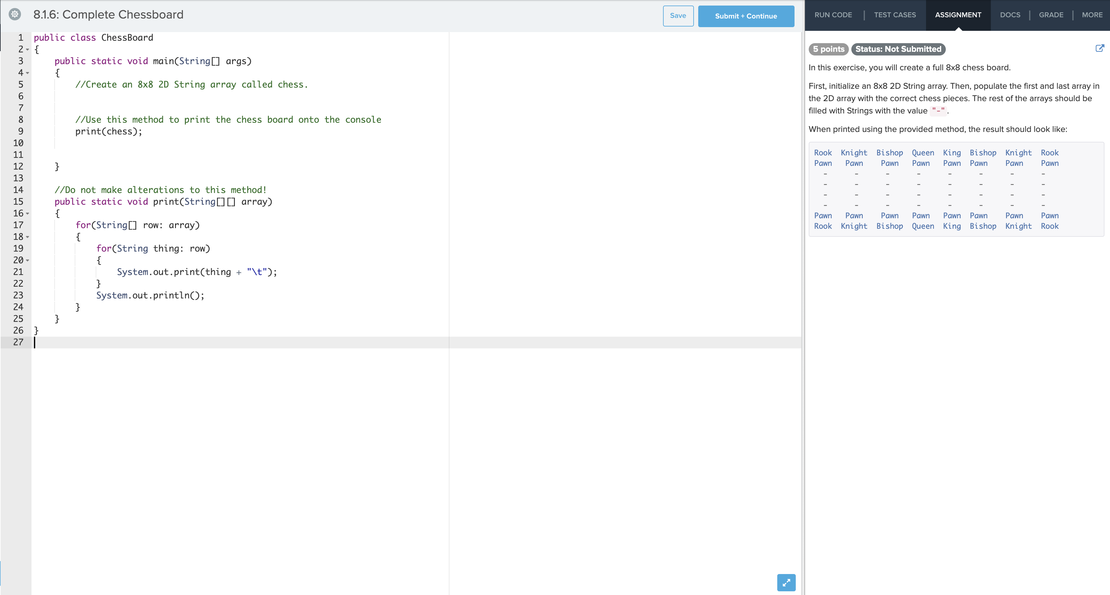 java - ChessBoard X and Y coordinates into array - Stack Overflow