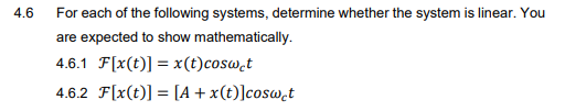 Solved 6 For Each Of The Following Systems, Determine | Chegg.com