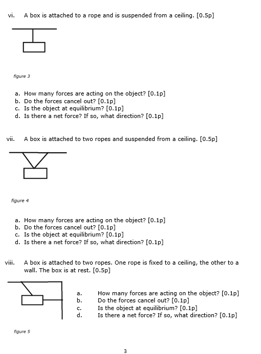 Solved QNo.1 i. A box lies motionless on a floor. [0.5p]