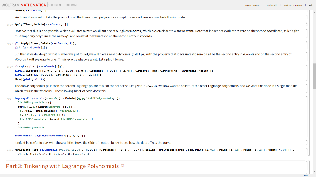 Lagrange Interpolating Polynomial -- from Wolfram MathWorld