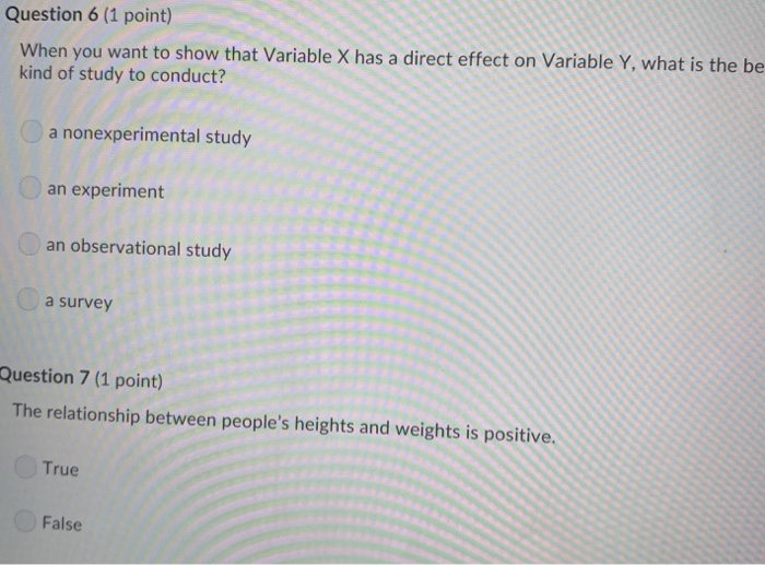 Solved Question 6 1 Point When You Want To Show That