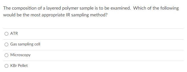 Solved The composition of a layered polymer sample is to be | Chegg.com