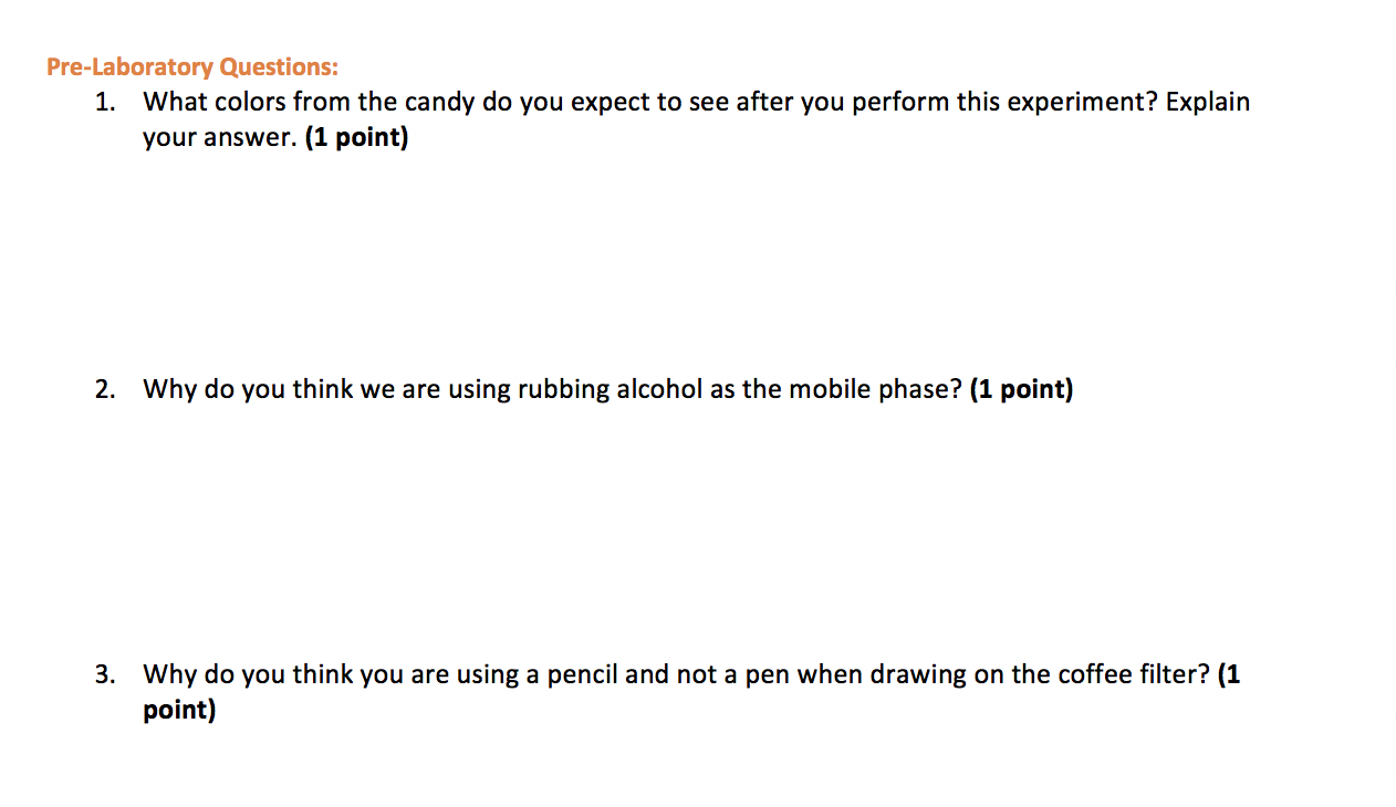 Solved Lab 4 Chromatography Objectives Classify different