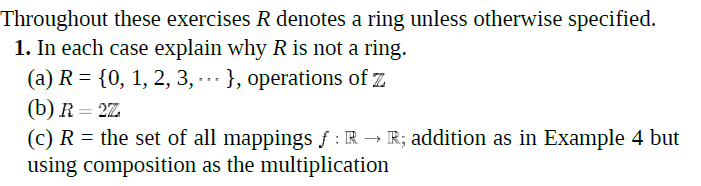 Ring R Math Solved Throughout these exercises R denotes a ring unless | Chegg.com