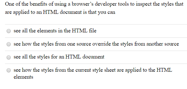 Solved When You Use An External Style Sheet With An HTML | Chegg.com