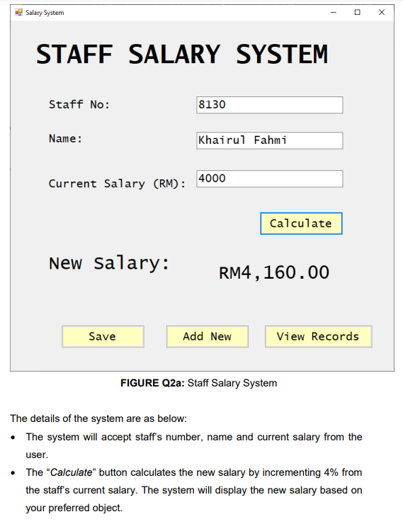 Solved Salary System STAFF SALARY SYSTEM Staff No 8130 Chegg