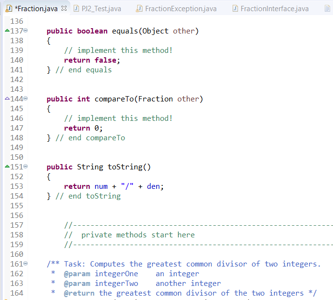 - You need to implement Fraction class which is | Chegg.com
