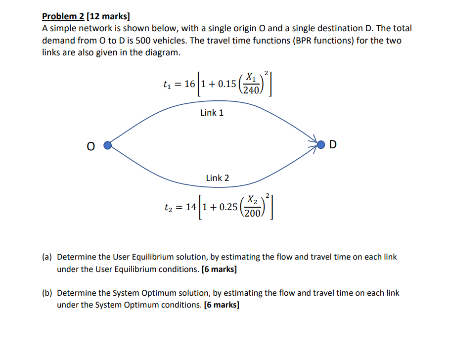 Solved Problem 2 (12 marks] A simple network is shown below, | Chegg.com