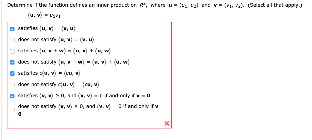 Solved Determine If The Function Defines An Inner Product On | Chegg.com