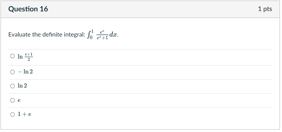 Question 16Evaluate the definite integral: | Chegg.com
