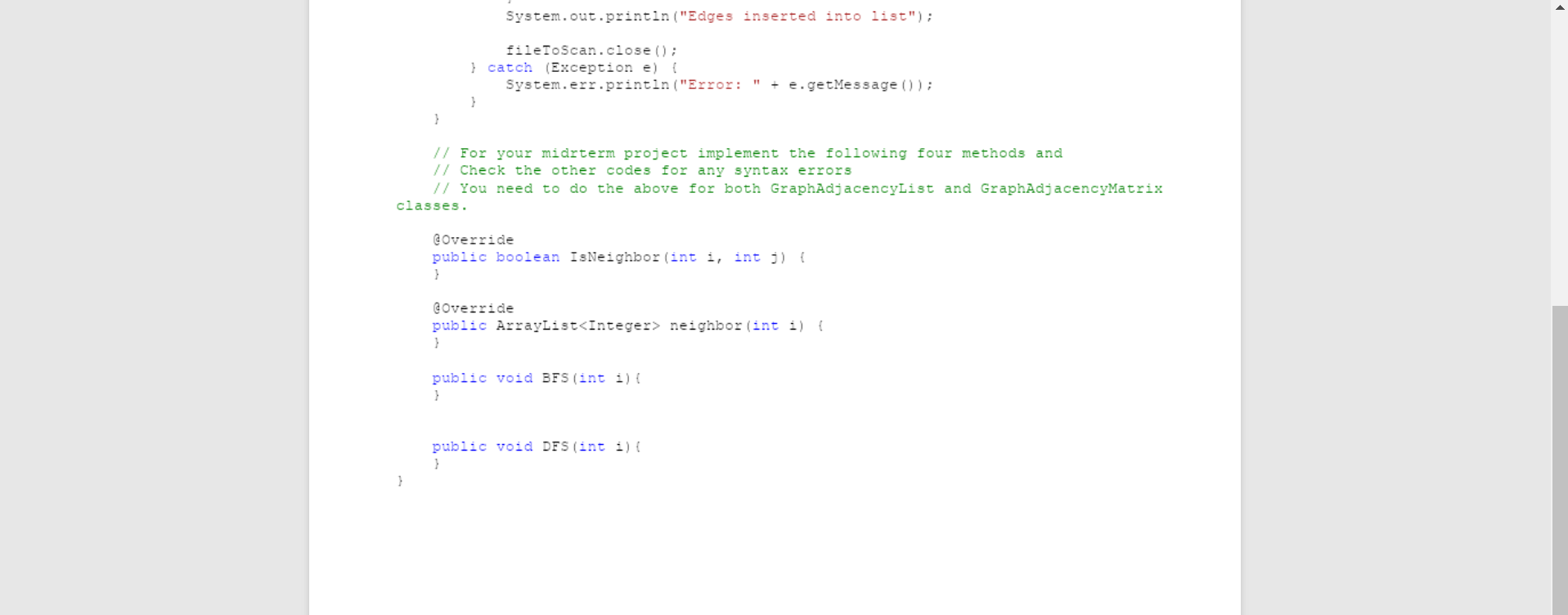 Solved Do this in java i. Make Abstract class called Graph. | Chegg.com