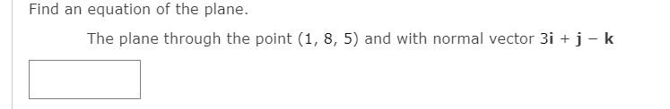 Solved Find an equation of the plane. The plane through the | Chegg.com