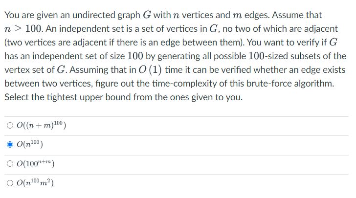 Solved You are given an undirected graph G ﻿with n ﻿vertices | Chegg.com