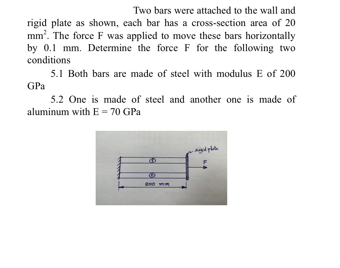 [solved] Two Bars Were Attached To The Wall And Rigid Plat