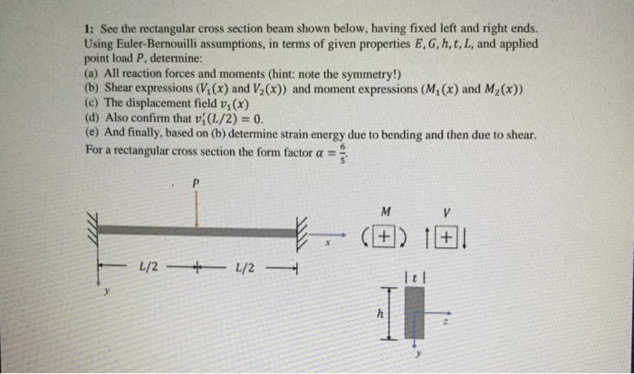 Solved 1: See the rectangular cross section beam shown | Chegg.com