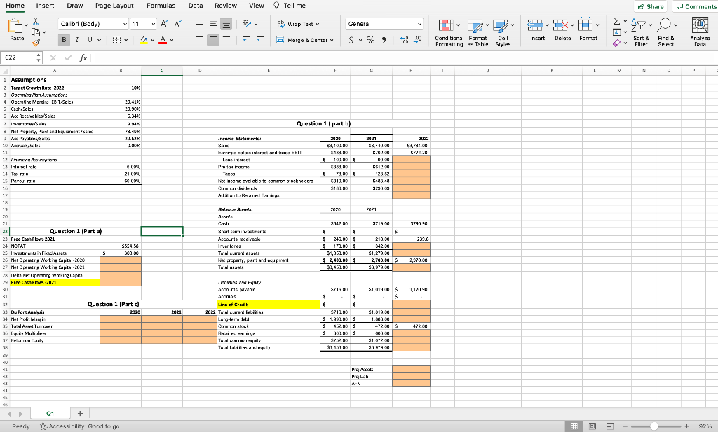 Financial Modeling Question is worth 40 points. 1. | Chegg.com