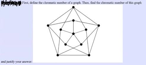 Solved First, define the chromatic number of a graph. Then, | Chegg.com
