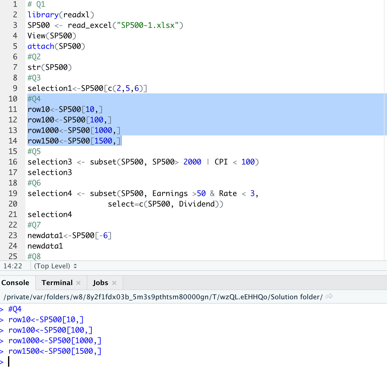 Solved How to properly display rows into RStudio? See | Chegg.com