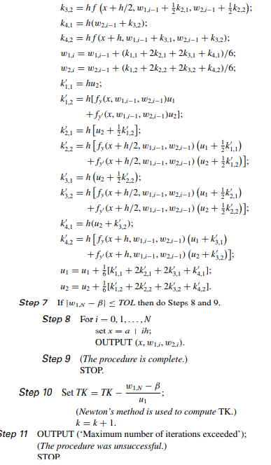 Solved Use The Nonlinear Shooting Method With Tol 10 4 To